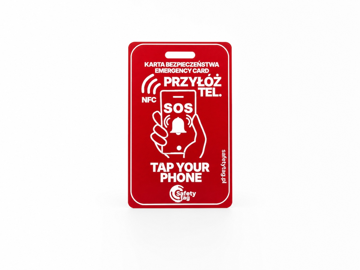 Safety Tag Karta - karta bezpieczeństwa NFC